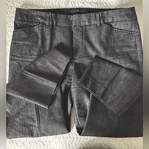 Gap dark gray denim straight cropped jeans